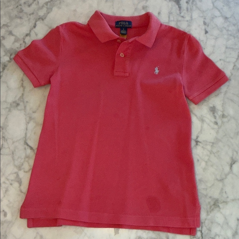 Polo by Ralph Lauren Kids Polo Shirt in Vibrant Pink 6Y